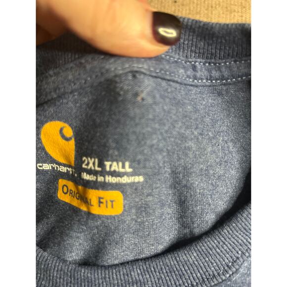 Carhartt Blue T-Shirt Lot XL XXL Tall Workwear Flaws Durable Basics - Picture 6 of 9